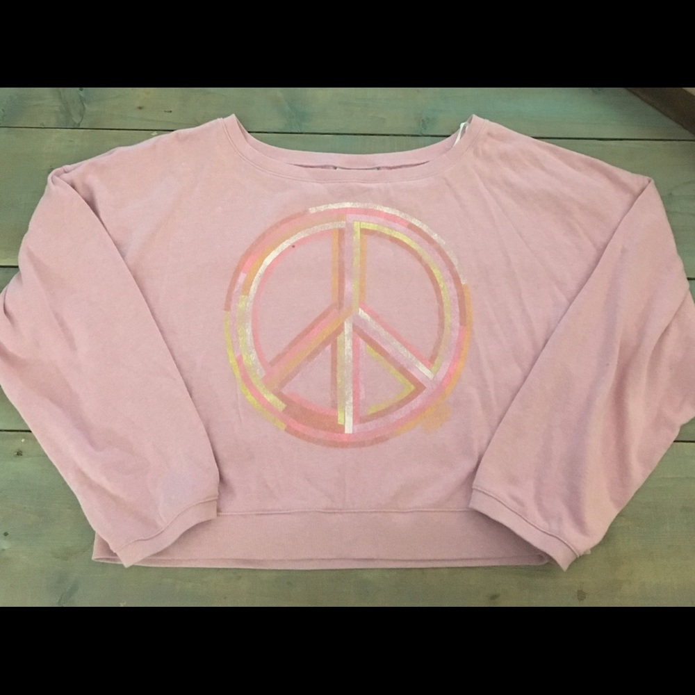 Pink Peace Sign Sweatshirt